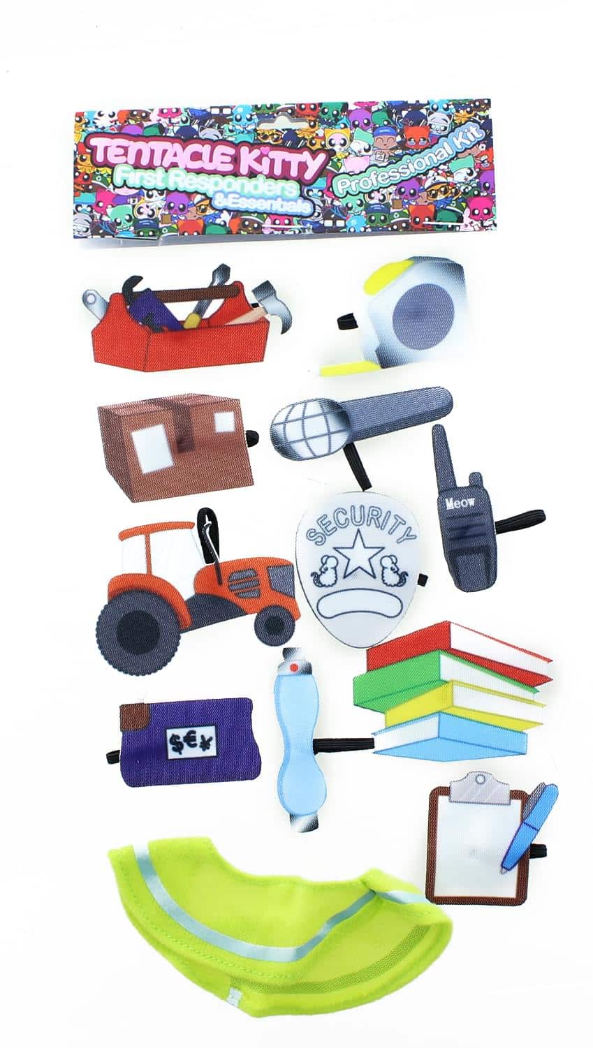 Tentacle Kitty - First Responders & Essentials Plush Accessory Kit | Professional - Multi-Color