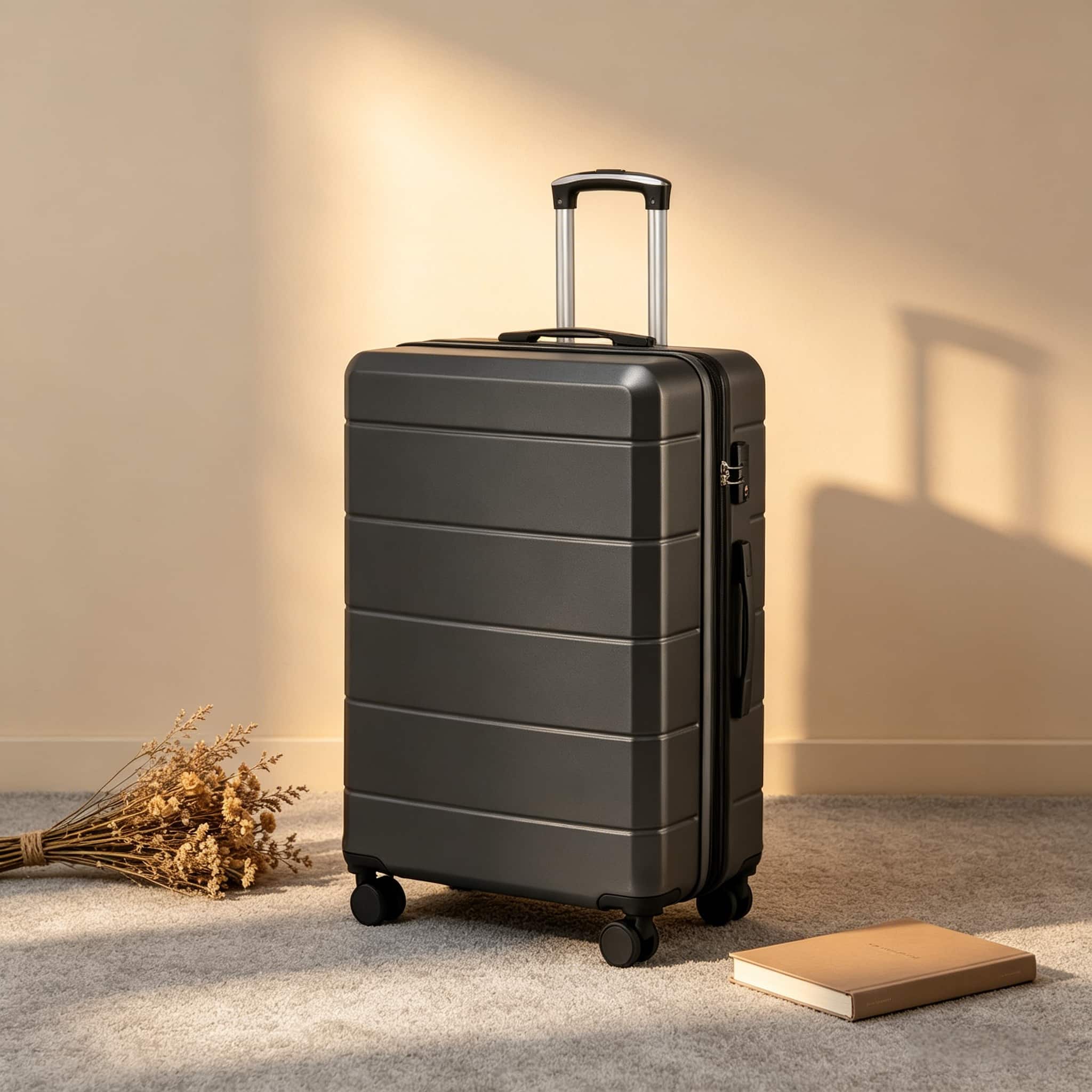 LUGGEX 28 Inch Expandable Checked Luggage with Spinner Wheels