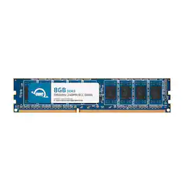 OWC - 8GB DDR3 1066MHz 2Rx8 CL7 ECC Unbuffered 240-pin DIMM Memory RAM for Workstations, Servers, and NAS Systems - Black Chips