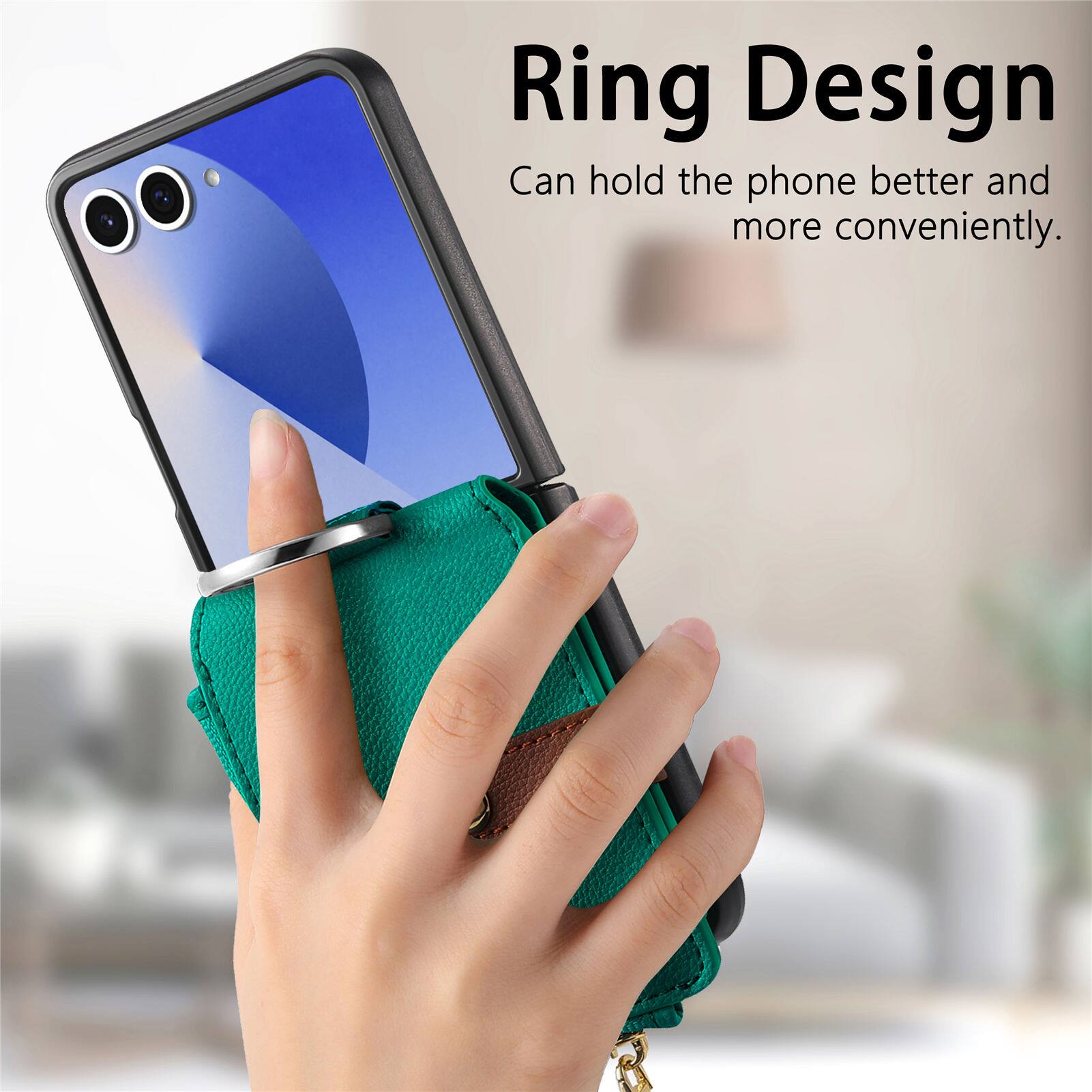 Ring Design  
Can hold the phone better and more conveniently.