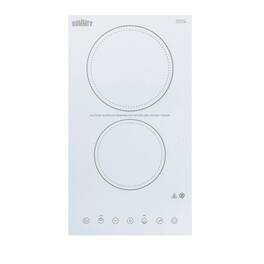 SUMMIT - 12" Wide 230V 2-Burner Radiant Cooktop - White