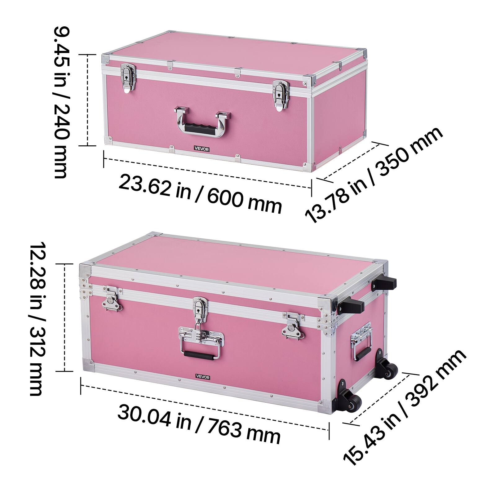 9.45 in / 240 mm  
23.62 in / 600 mm  
13.78 in / 350 mm  

12.28 in / 312 mm  
30.04 in / 763 mm  
15.43 in / 392 mm