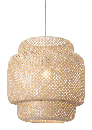 Front. Hivvago - Finch Ceiling Lamp Natural - Natural.
