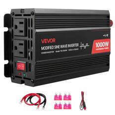 VEVOR SINE WAVE INVERTER MODIFIED 1000W 12VDC to 120VAC
Model: TM-1000W
1000W CONTINUOUS POWER