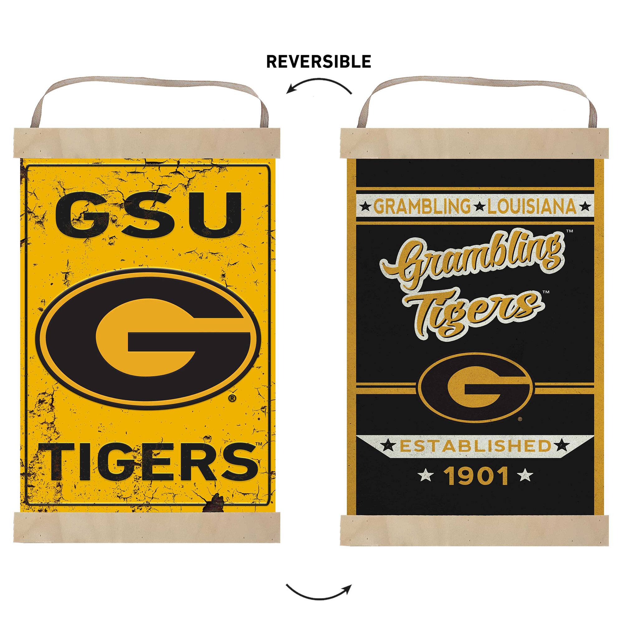 REVERSIBLE  
GRAMBLING LOUISIANA  
GSU  
Grambling Tigers  
ESTABLISHED 1901