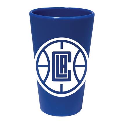 Front. WinCraft - LA Clippers 16oz. Team Color Silicone Pint Glass - Multicolor.