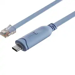 Sanoxy - 6ft Cisco Console Cable USB-C to RJ45 8P8C Flat Serial Console Cable - Blue