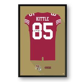 Sporticulture - George Kittle San Francisco 49ers 14" x 20" Home Jersey Framed Art Print - Red