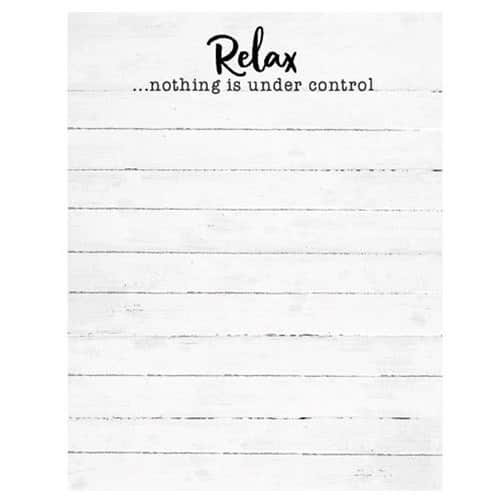 BreeBe - Nothing Is Under Control Notepad - White