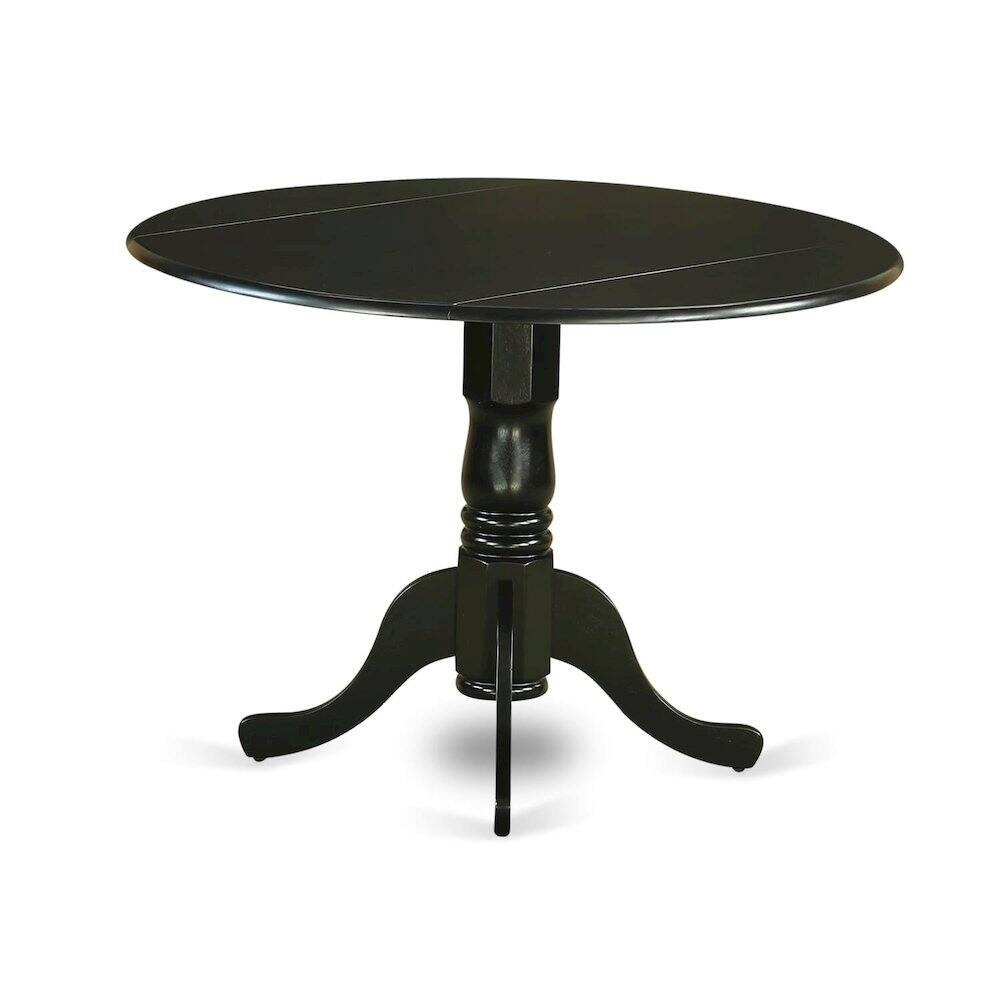 Back. East West Furniture - 5 Piece Kitchen Table Set - Black.