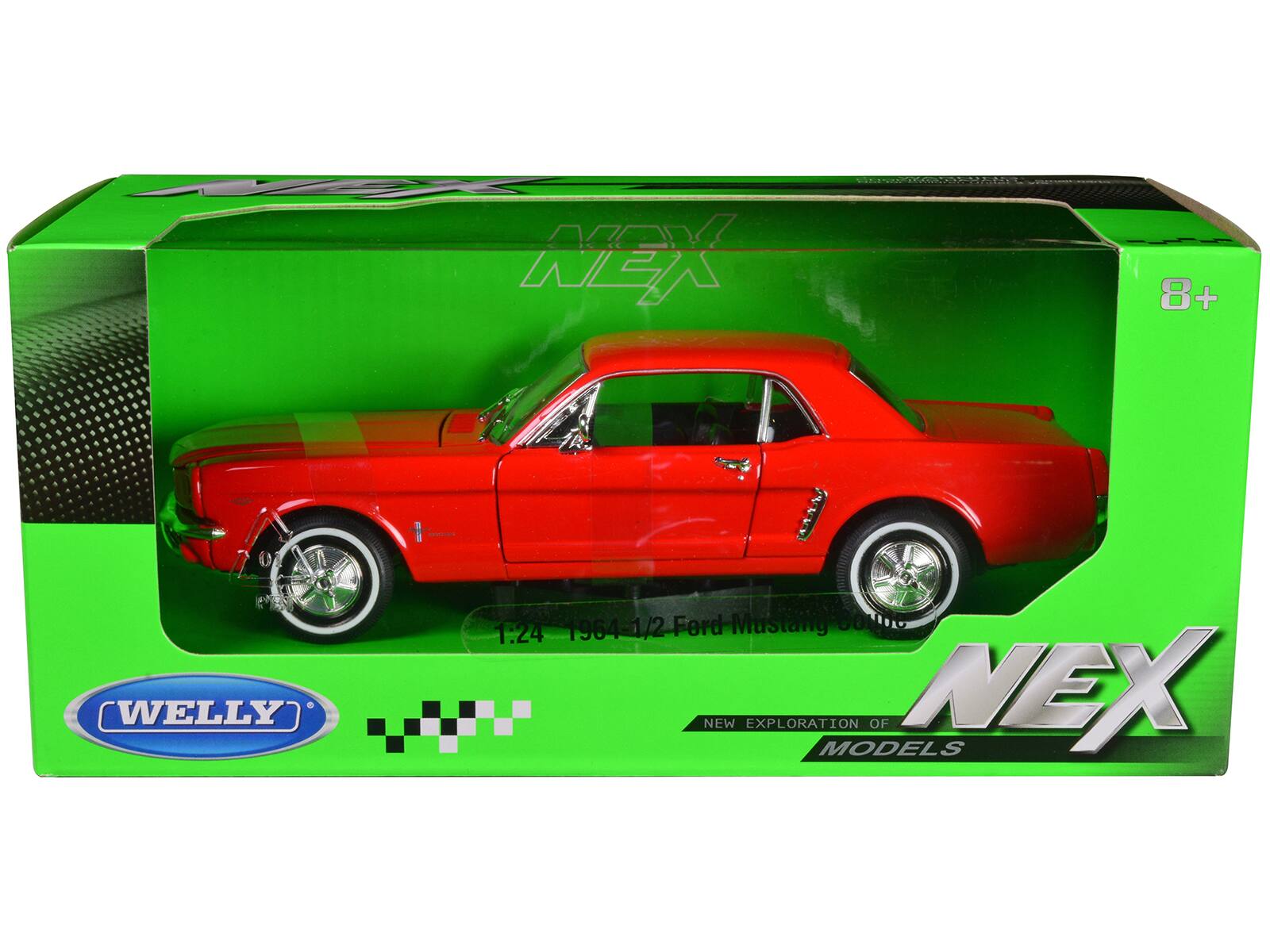 MOV! NEX 8+ WELLY 1:24 1964-1/2 Ford Mustang GONI NEW EXPLORATION MODELS OF NEX