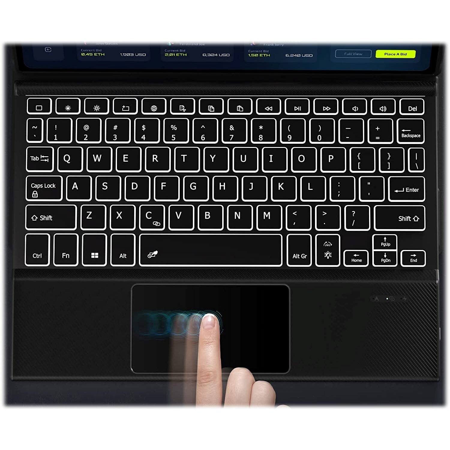 Alt View 14. SaharaCase - Keyboard Case with TrackPad for Samsung Galaxy Tab S10 Ultra and Tab S9 Ultra - Black.