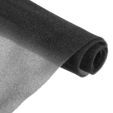 Front. Unique Bargains - Speaker Mesh PRO Grill Mesh Sponge Foam Cover Dustproof Acoustic Foam 2mm Thick for Stage/DJ Audio, 200x100cm - Black.