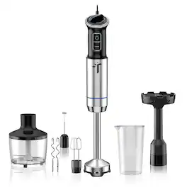 Teendow - 7‑in‑1 Immersion Hand Blender with 1000W motor,Variable Stick Blender with Chopper,Whisk,Potato Masher& Baking - Black