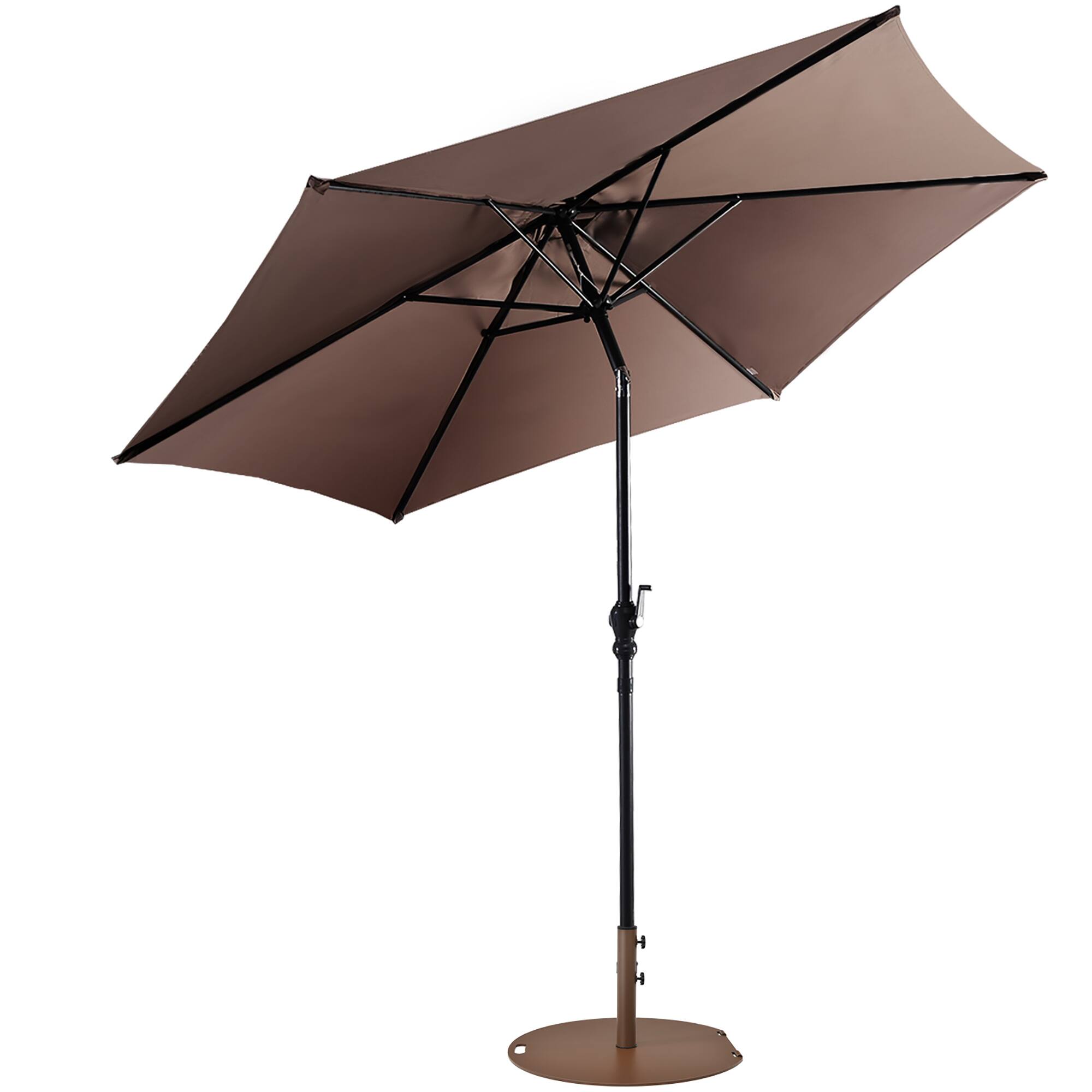 Costway - 9ft Patio Umbrella Outdoor W/ 50 LBS Round Umbrella Stand - Tan price history on PriceWatchPro
