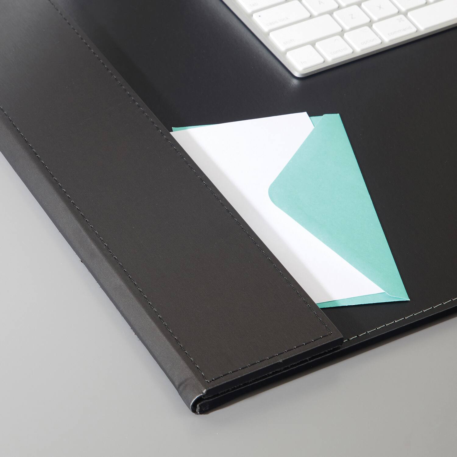 Alt View 3. Artistic - Leatherette Desk Pad with Fold-out Side Rails for Professionals, 24" x 19".