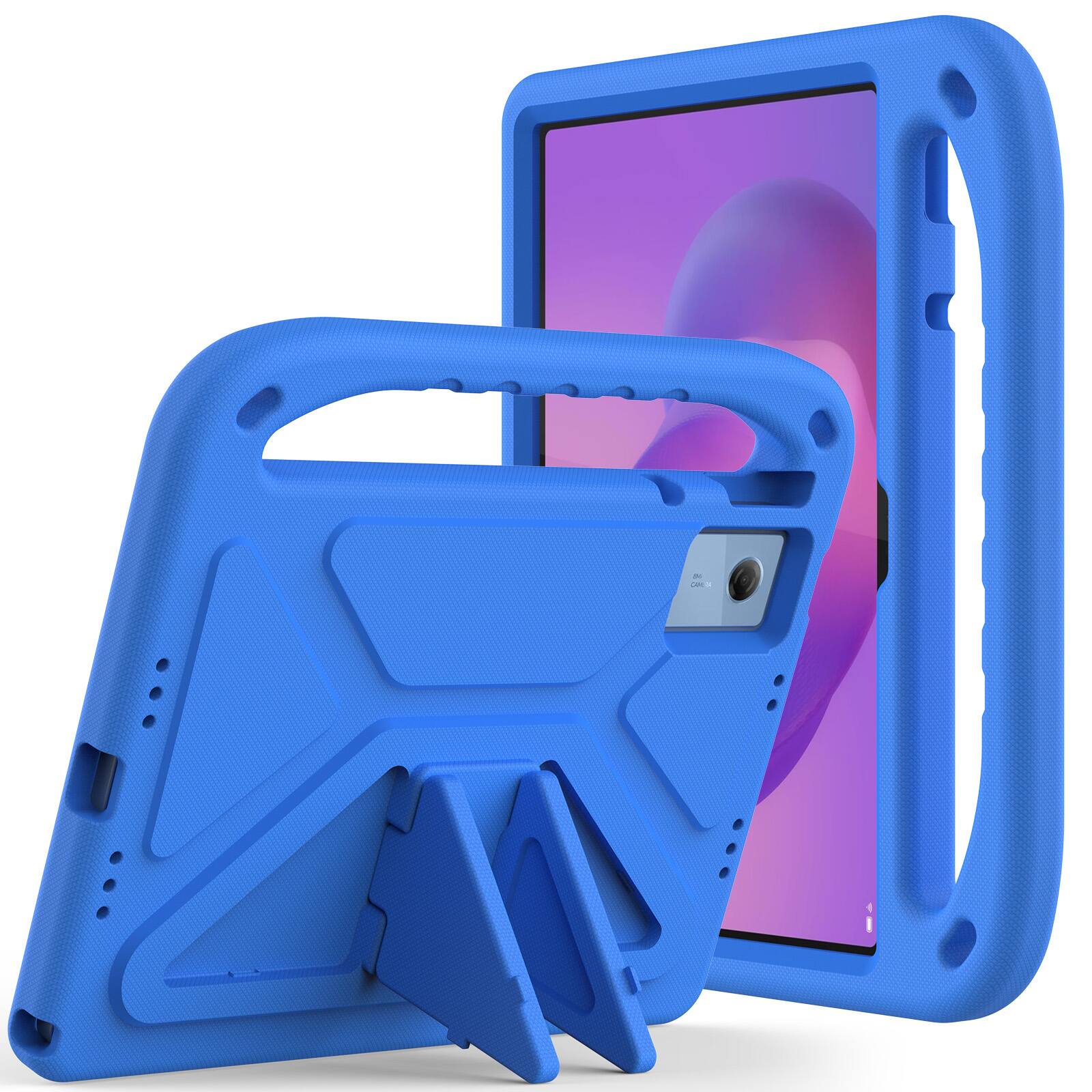 Front. UUCOVER - Lightweight EVA Kids Case for Lenovo Idea Tab 11 inch (TB336) 2025/ K11 Gen 2 Shockproof Handle Stand Anti-Slip Cover - Blue.