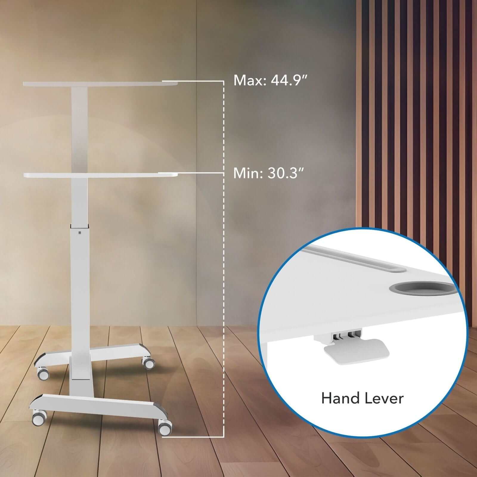 Max: 44.9"  
Min: 30.3"  
Hand Lever