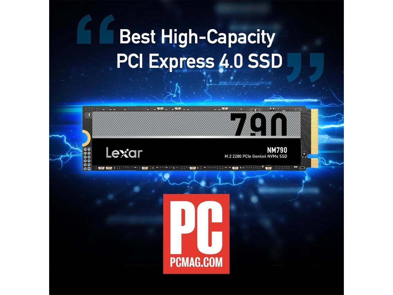 Lexar 4TB NM790 SSD PCIe Gen4 NVMe M.2, 7400/6500 MB/s, PS5