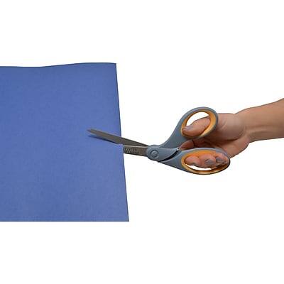 Alt View 3. Westcott - Titanium Bonded 8" Titanium Heavy Duty General Purpose Scissor, Sharp Tip - Gray/Yellow.