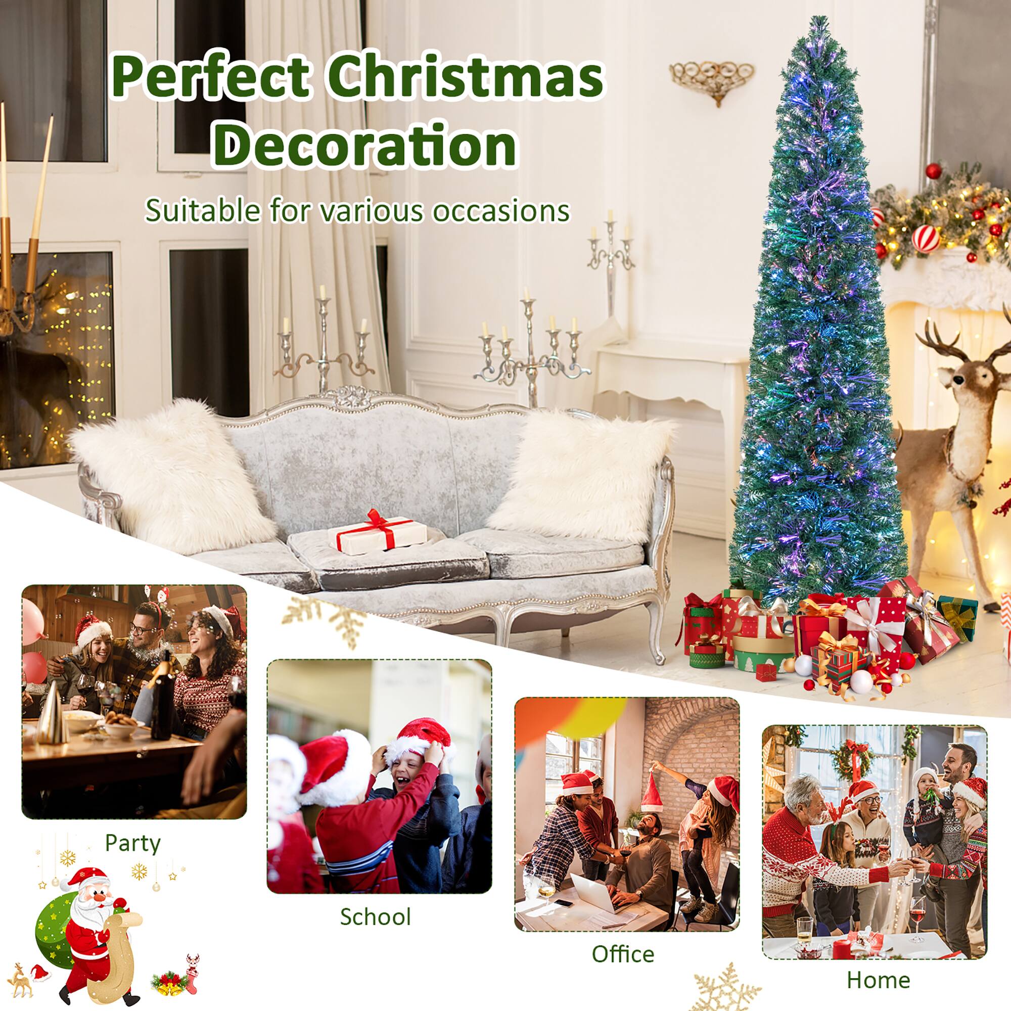 Perfect Christmas Decoration  
Suitable for various occasions  

Party  
School  
Office  
Home
