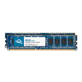 OWC - 16GB (2x8GB) DDR3 1066 PC3-8500 CL7 2Rx8 240-pin 1.5V Non-ECC UDIMM Memory RAM Module Kit - Black Chips