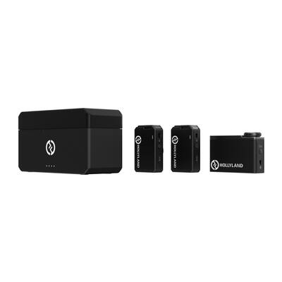 HOLLYLAND LARK MAX Duo 2 Person Wireless Microphone System with HOLLYLAND LARK MAX Duo 2 Person Wireless Microphone System with