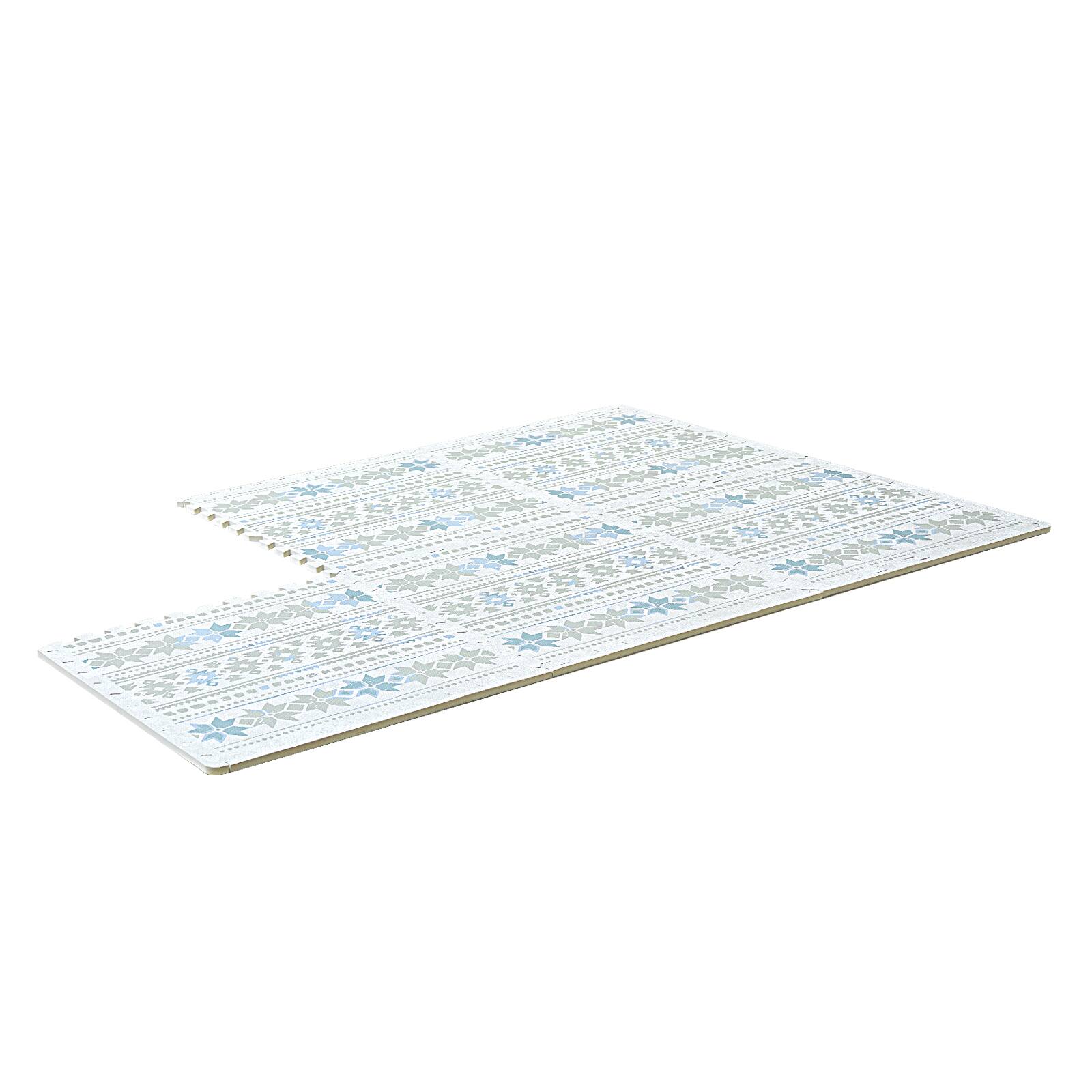 Alt View 5. VEVOR - 6 Tiles Kids Play Mat, 0.5 Inch Toddler Play Mat with EVA Foam, 24" x 24" Puzzle Play Mat with 24 sq.ft Coverage - Light Gray.