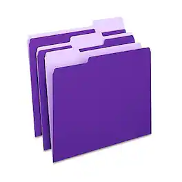 Staples - File Folders, 1/3-Cut Tab, Letter Size, 24/Pack (ST13845-CC) - Purple