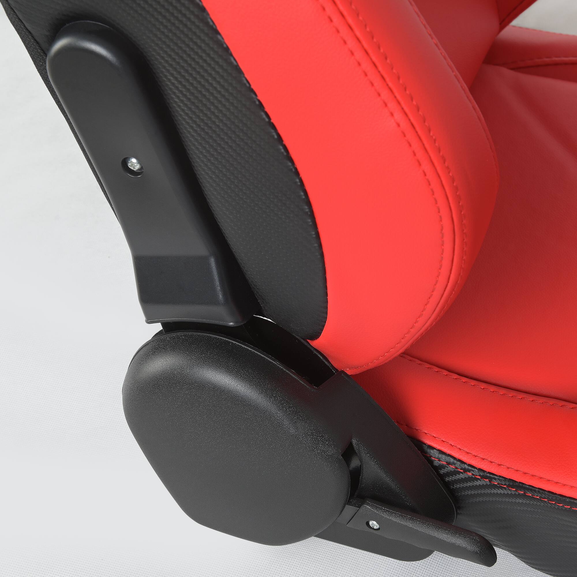 Left. LOVMOR - 1-Piece Universal Racing Seat with Dual Lock Sliders, 45 to 165 Recline, Bracket Not Included - Red.