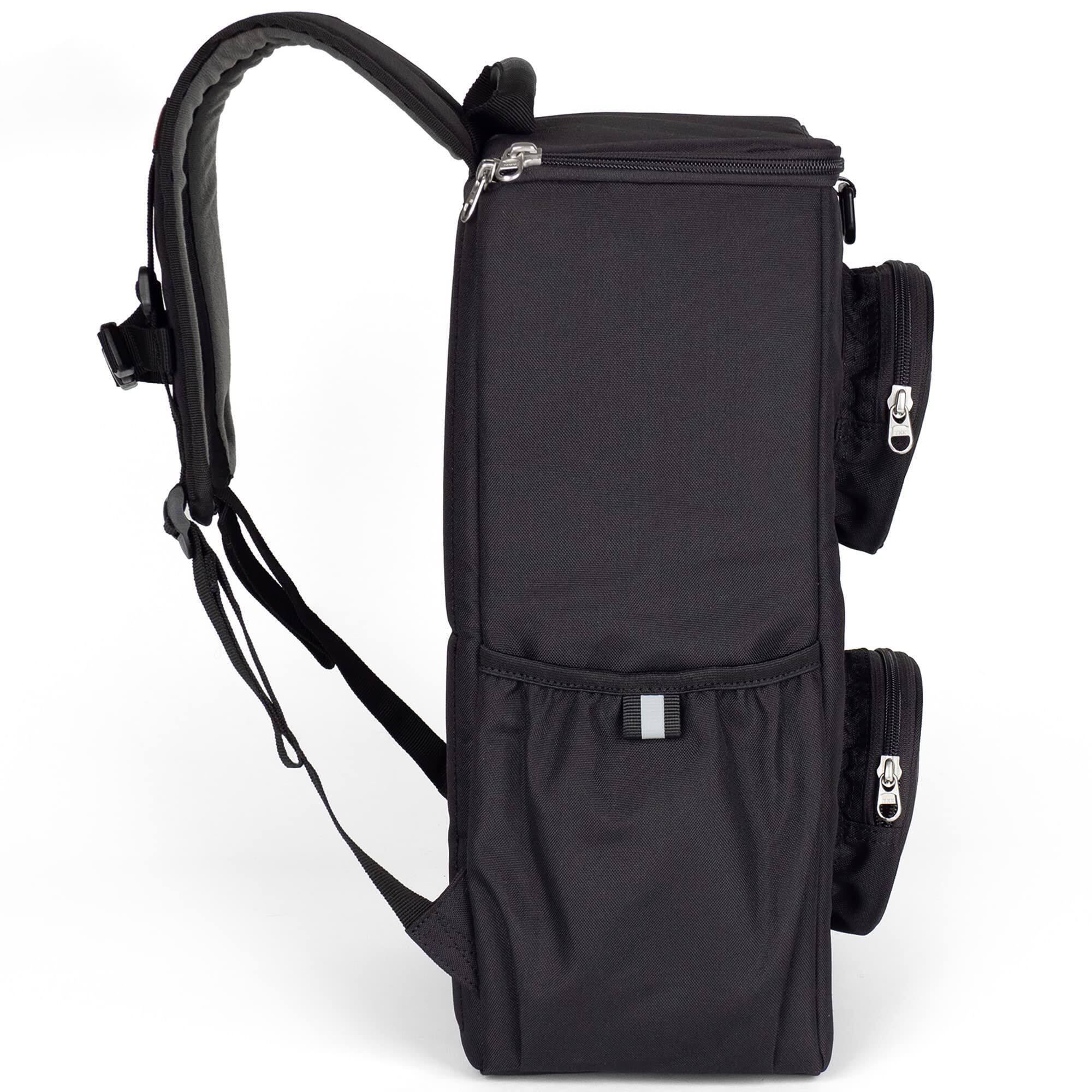 Left. LEGO - LEGO Brick Backpack Cooler - Black.