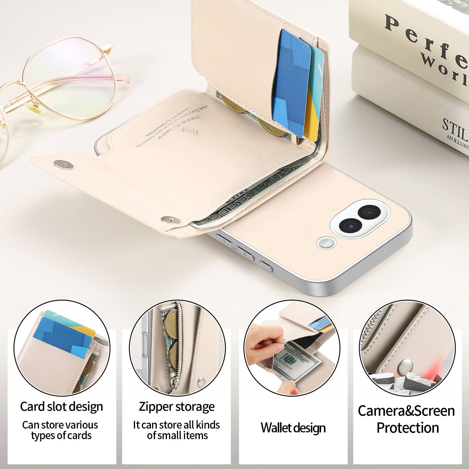 EL DRUS bean Premium GoooHoo Lid Ametively leather

Perfect World STIL AN ILLUSTR

00

Card slot design Zipper storage Camera&Screen Can store various It can store all kinds Wallet design Protection types of cards of small items