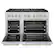 Angle. ZLINE - 48 in. Wide 8 Burner Autograph Paramount Dual Fuel Range with DuoPro Cooktop and Gold Accents (PSDRZ-48-G) - Stainless Steel.