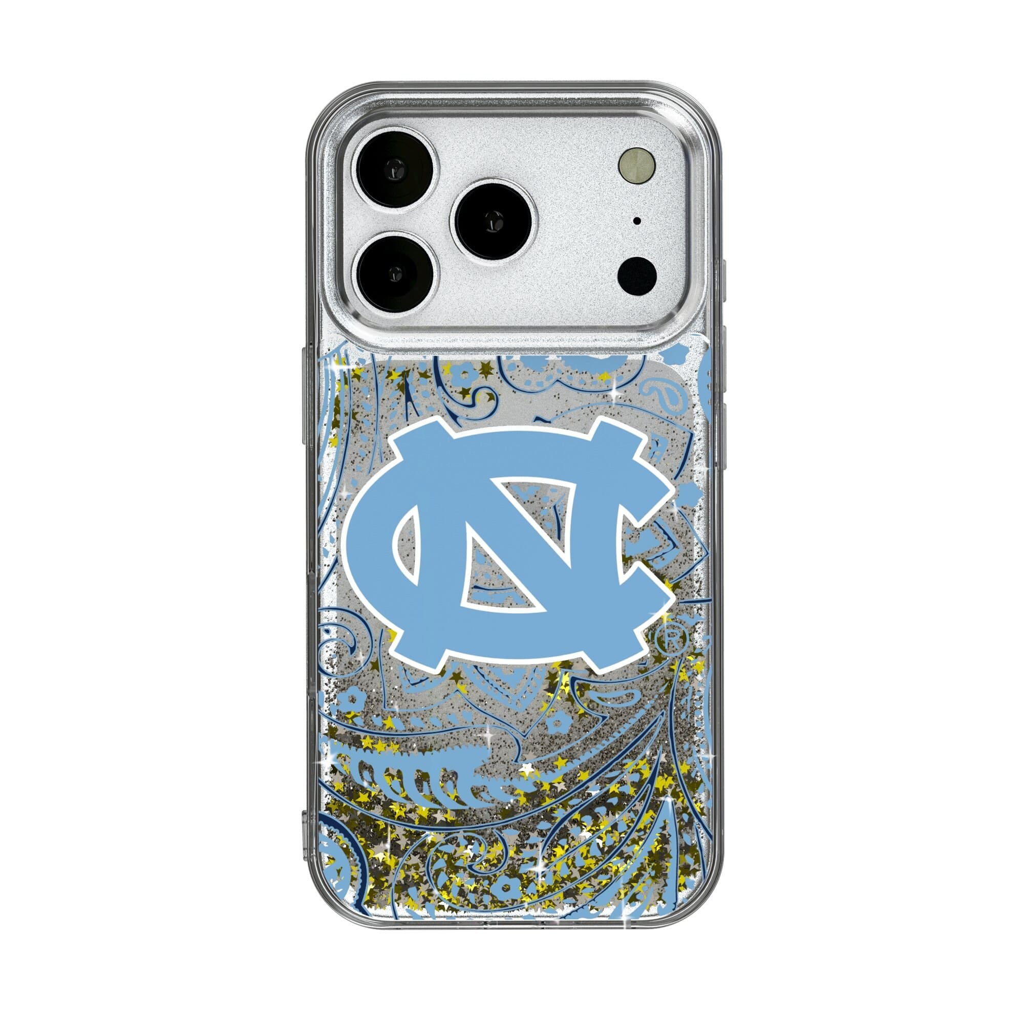 Keyscaper - NCAA - North Carolina Tar Heels iPhone Glitter Paisley Design Case - 17 Pro - Multicolor price history on PriceWatchPro