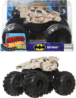Mattel - Hot Wheels Monster Trucks: Oversized 1:24 Die-Cast Batman Vehicle (DC) - COLLECTIBLES - Multicolor