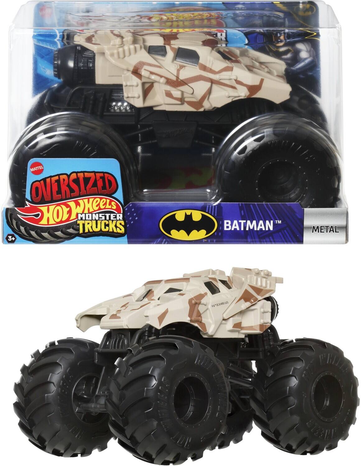 MATTEL OVERSIZED HOT WHEELS MONSTER TRUCKS 3+ TM BATMAN METAL