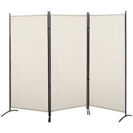 Homcom - Room Divider, 3 Panel Folding Privacy Room Separator, Freestanding Partition Wall Divider for Indoor and Home Office - Beige
