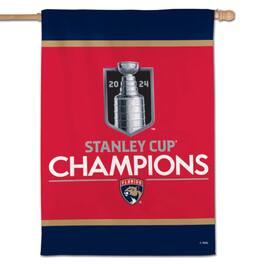 WinCraft - Florida Panthers 2024 Stanley Cup Champions 28" x 40" Double-Sided Vertical Banner - Multicolor
