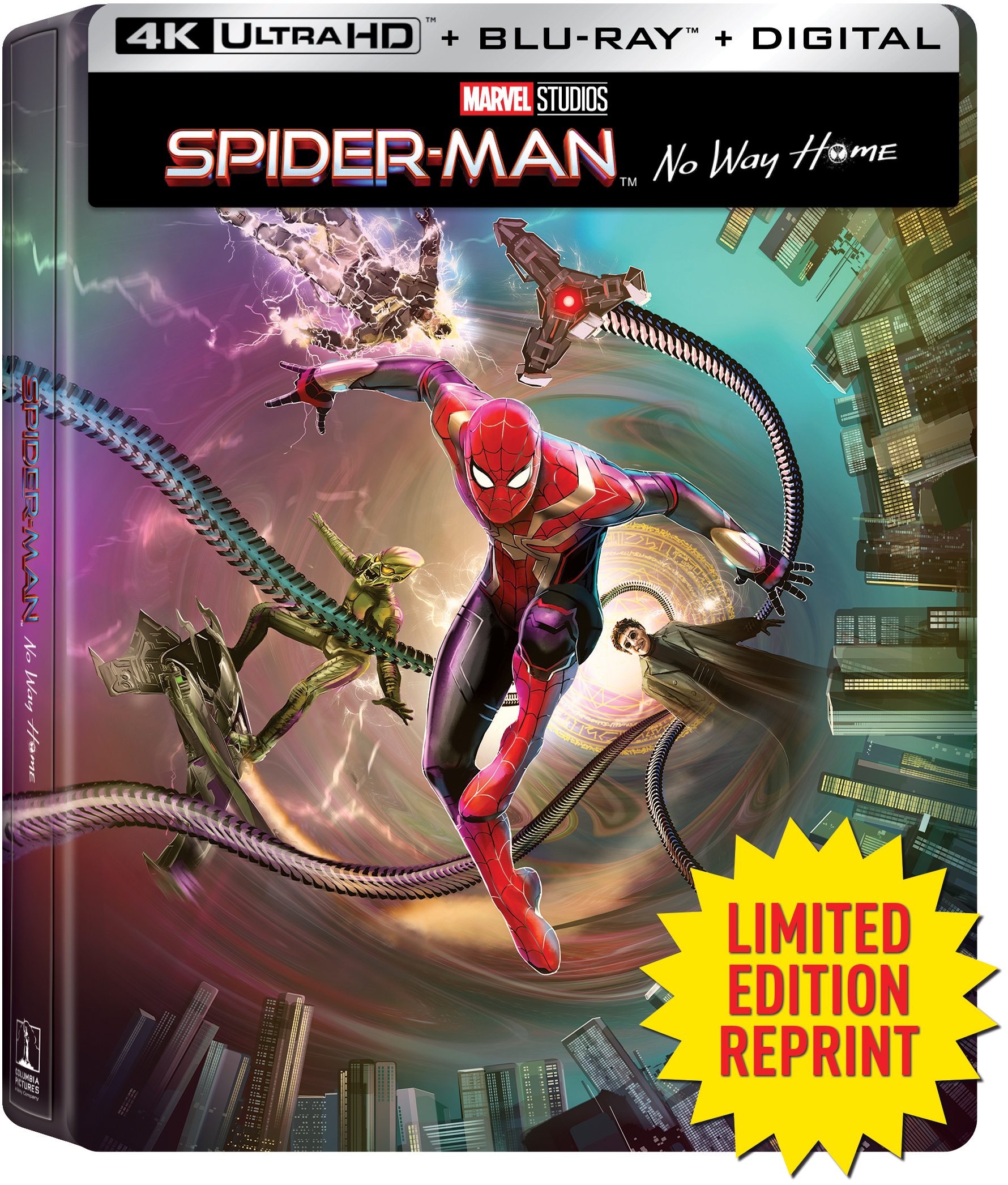 Spider-Man No Way Home Limited Edition SteelBook 4K Ultra HD Blu-ray/Blu-ray 2021