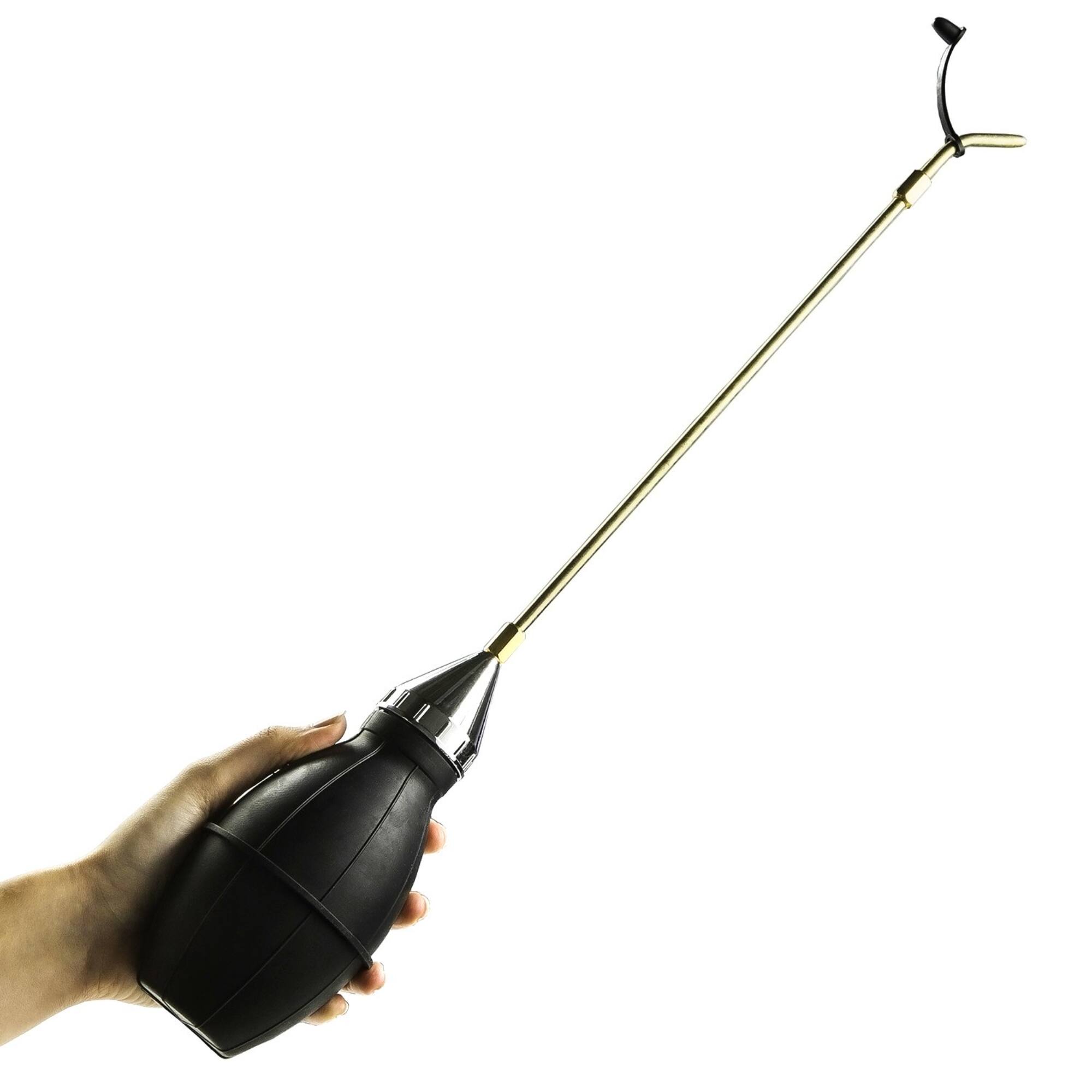 Alt View 3. Ivation - Bulb Duster, Handheld Powder Sprayer, 12" Extendable Diatomaceous Earth Applicator – Large - Black.