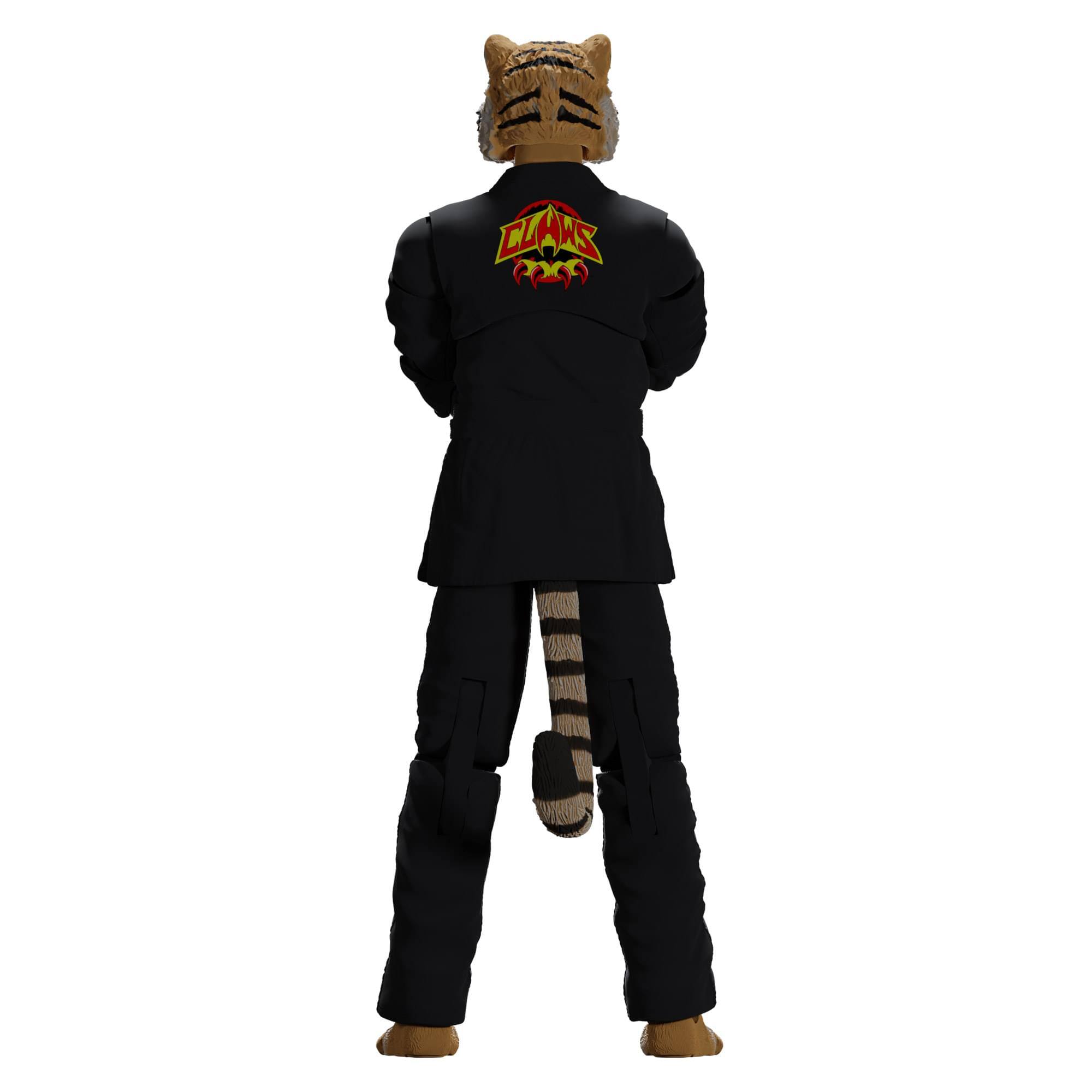 Alt View 2. Icon Heroes - Zoo Jitsu Fighters 6 Inch Action Figure | Tiago the Tiger with Black Gi - Black.