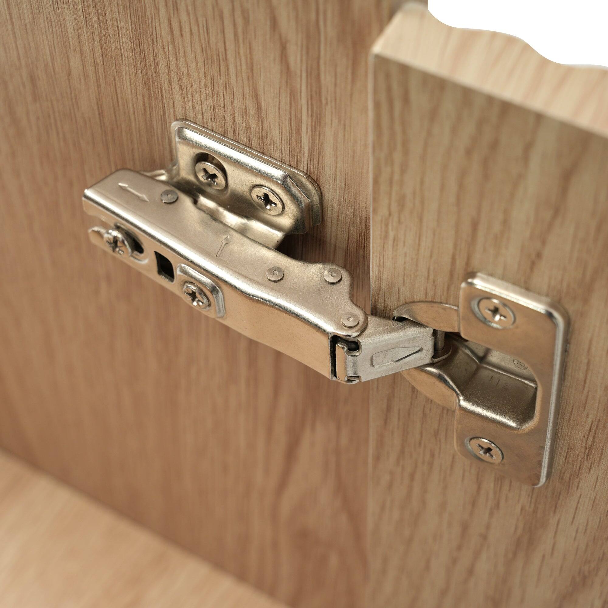 Back. Boyel Living - 21.6 Inch Modern Floating Bathroom Vanity with Ceramic Basin and Left Side Storage - Wood.