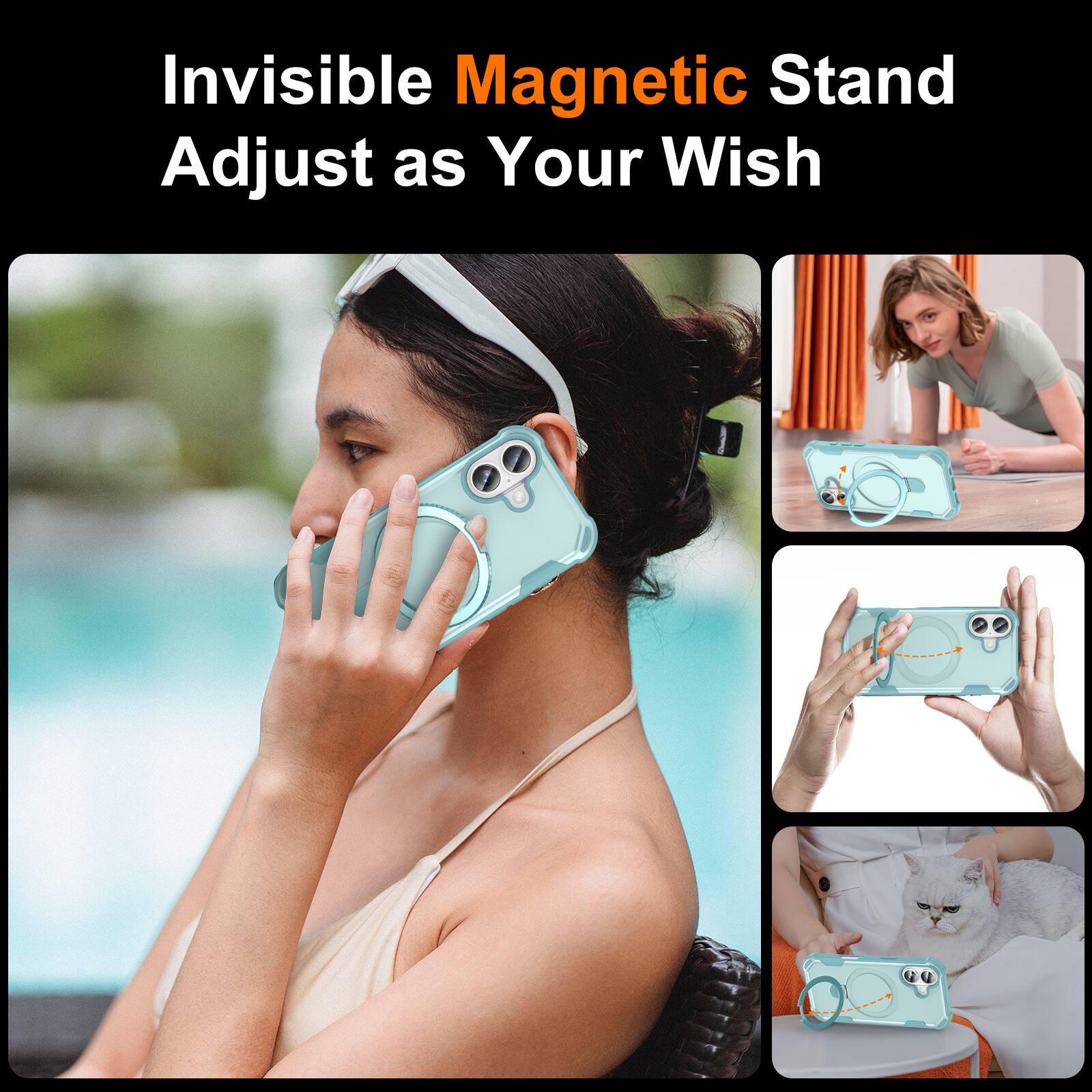 Invisible Magnetic Stand  
Adjust as Your Wish