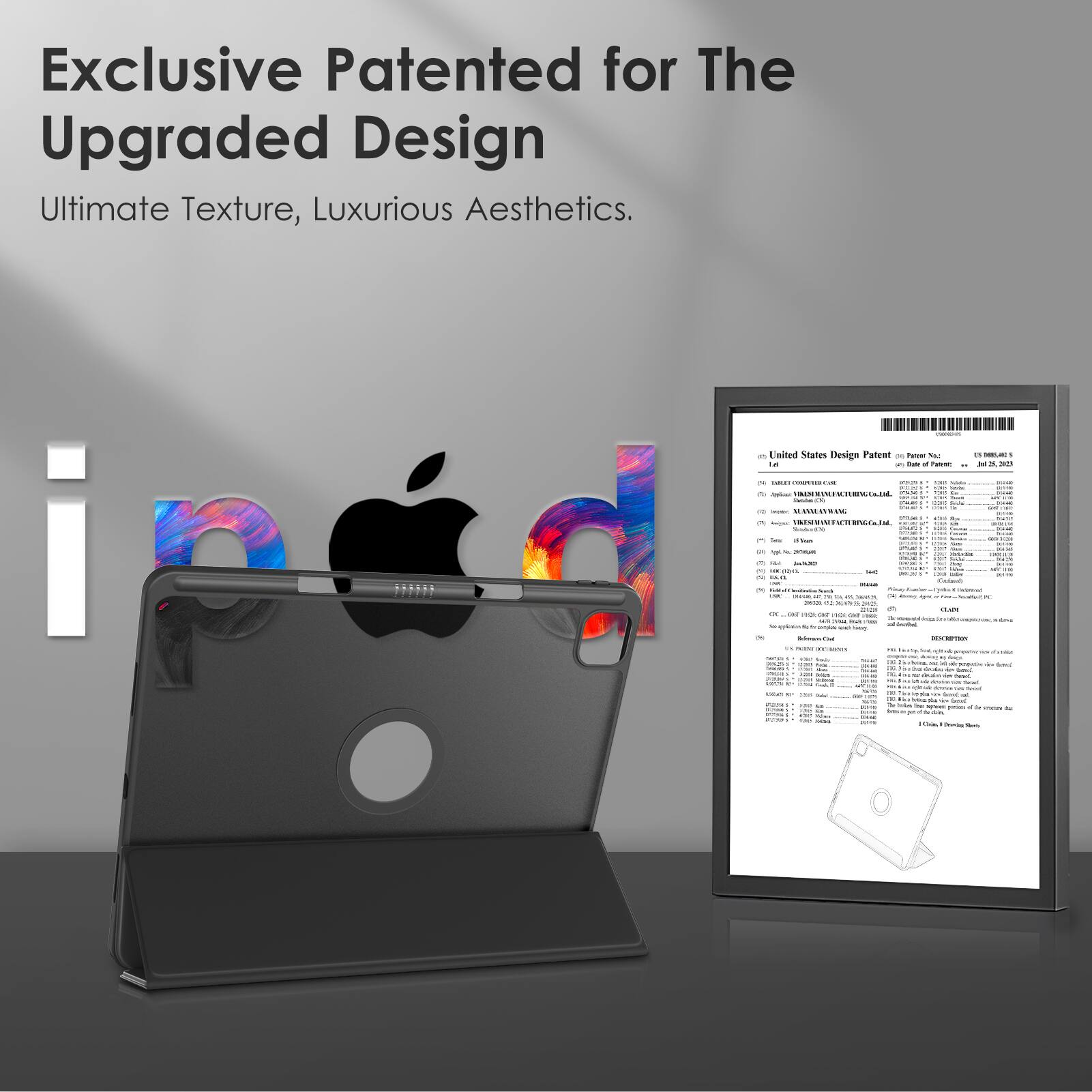 Exclusive Patented for The Upgraded Design

Ultimate Texture, Luxurious Aesthetics.

United States Design Patent

Patent No. D893,525
Date of Design: July 25, 2023

Inventor: [Name Redacted]
Assignee: [Name Redacted]

[Additional details and legal information]