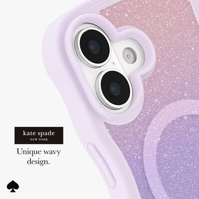 kate spade New york - Wavy Case with MagSafe for Apple iPhone 17 Pro - Opal Glitter kate spade New york - Wavy Case with MagSafe for Apple iPhone 17 Pro - Opal Glitter