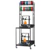 Front. VEVOR - 3D Printer Filament Storage Rack, 4-Tier 3D Printer Stand with Filament Storage, Spools Holder Racks Cart with Wheels - Black.