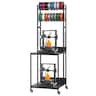 VEVOR - 3D Printer Filament Storage Rack, 4-Tier 3D Printer Stand with Filament Storage, Spools Holder Racks Cart with Wheels - Black