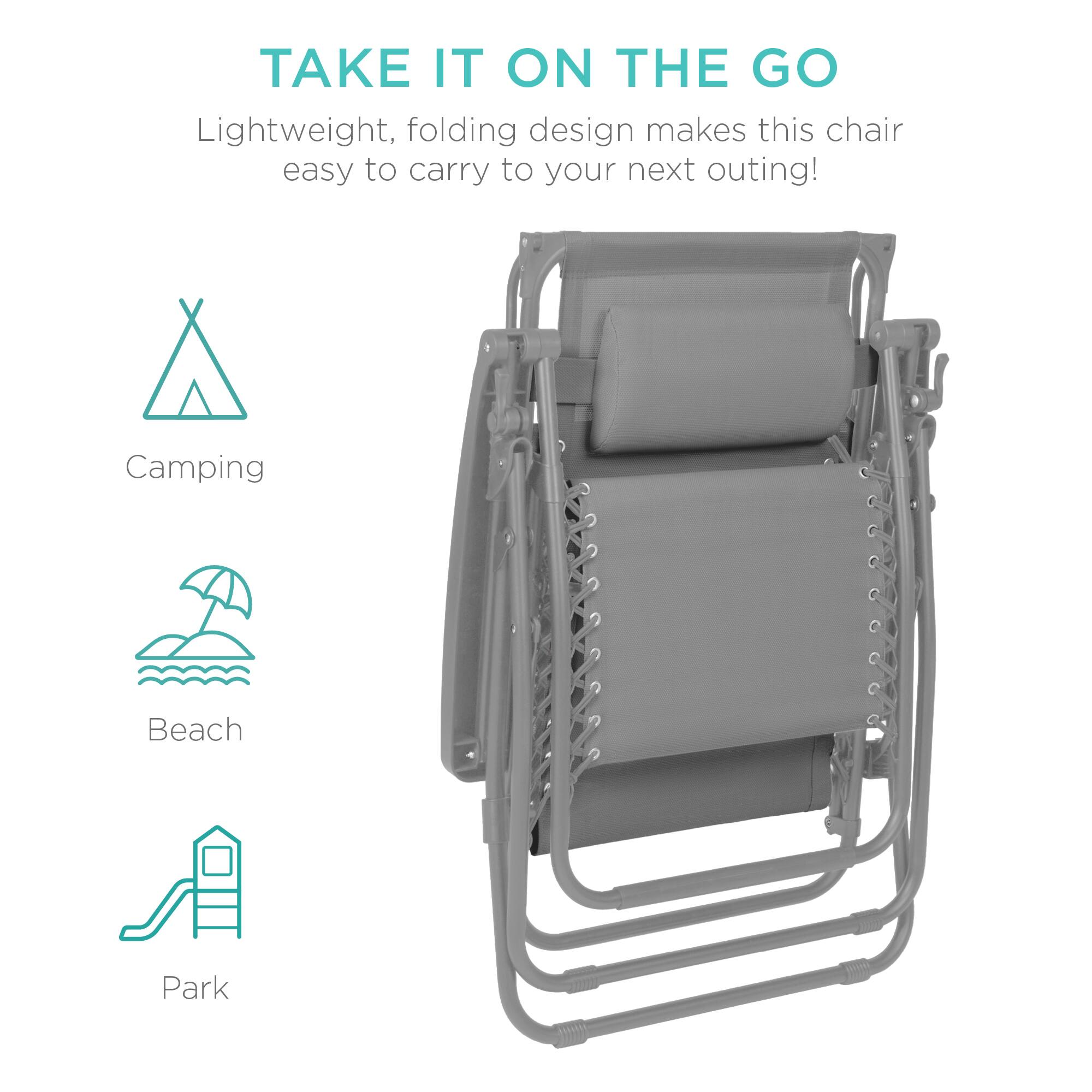 TAKE IT ON THE GO

Lightweight, folding design makes this chair easy to carry to your next outing!

Camping
Beach
Park