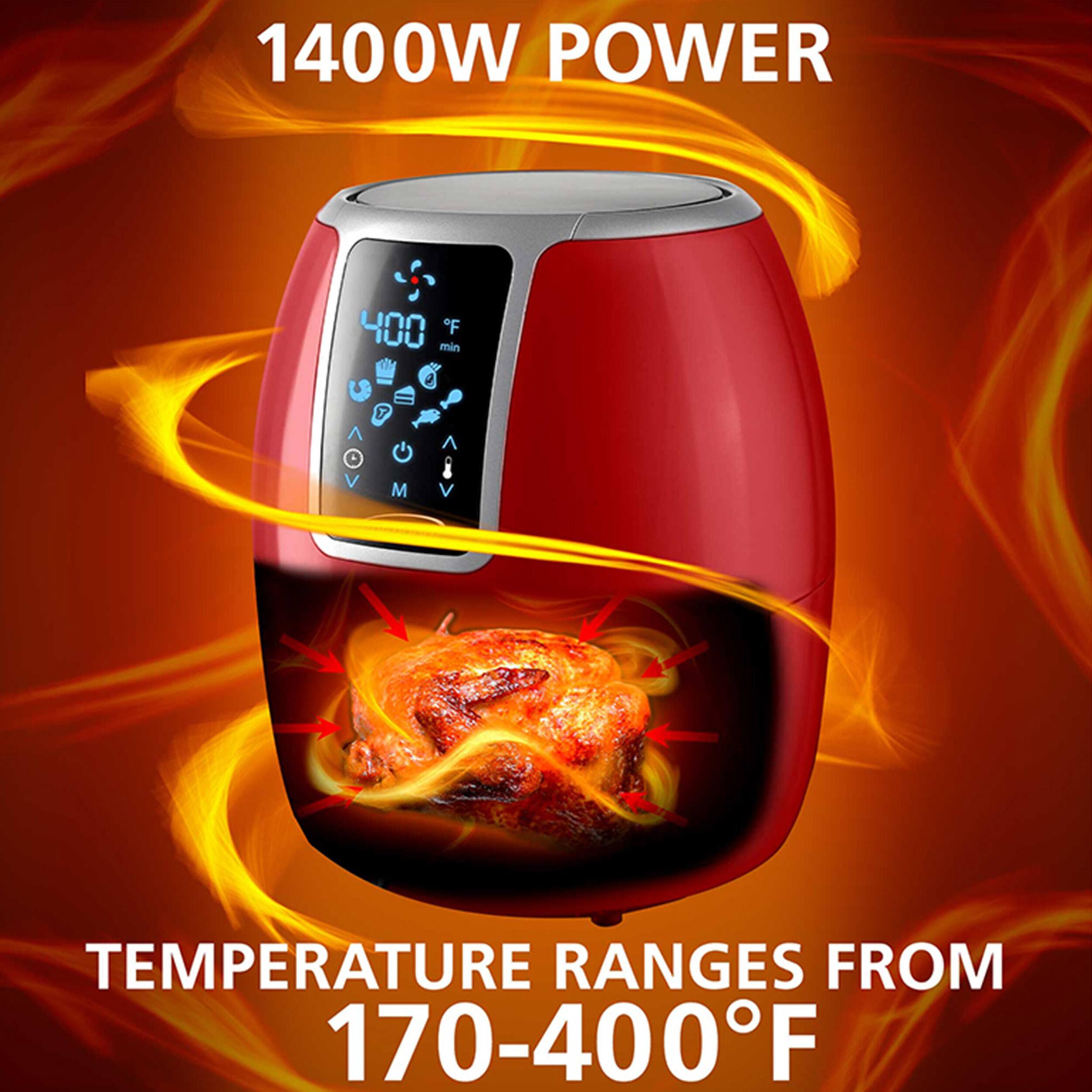 1400W Power 400 "F min a ^ E V M V TEMPERATURE RANGES FROM 170-400F