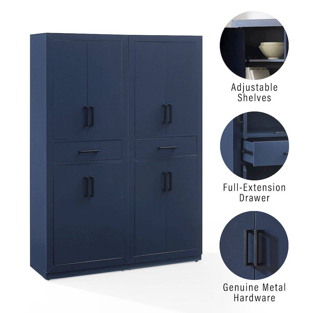 Adjustable Shelves  
Full-Extension Drawer  
Genuine Metal Hardware
